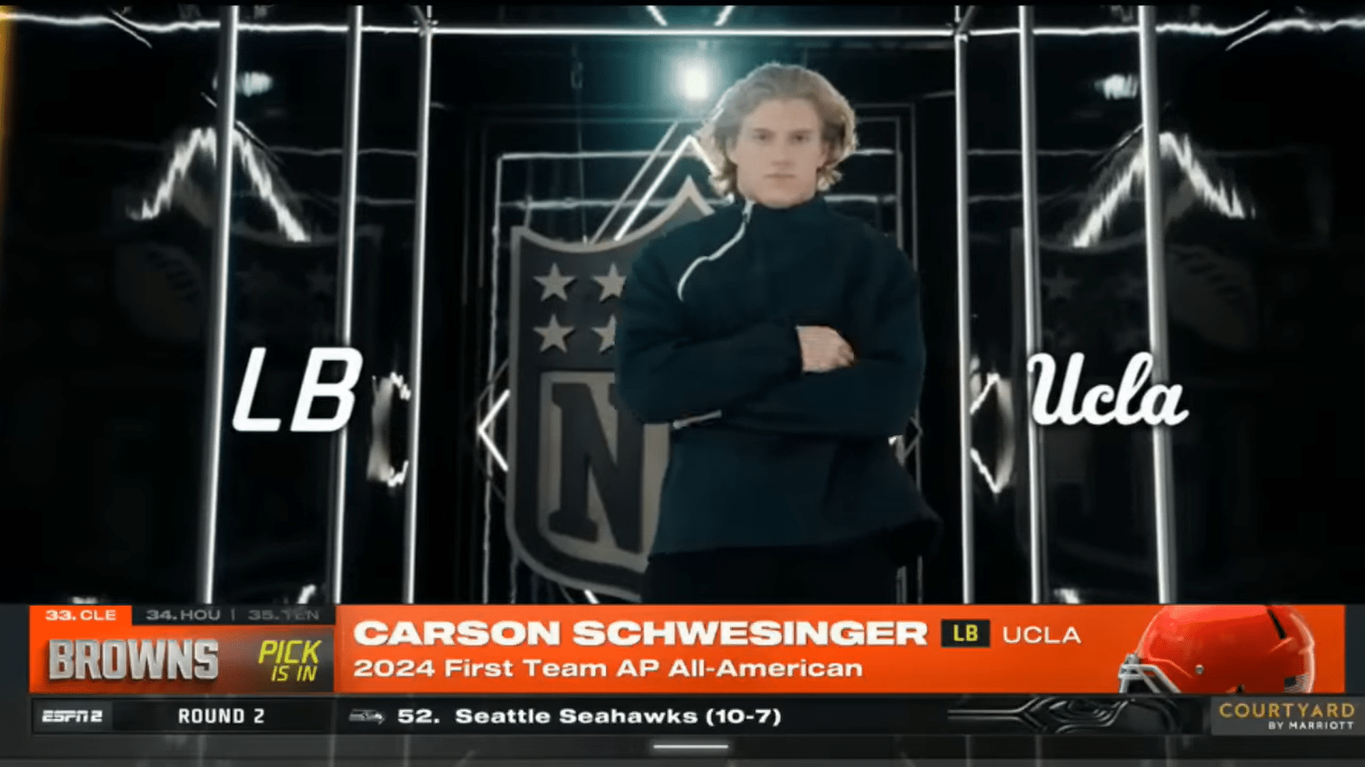 Browns take the UCLA linebacker Carson Schwesinger