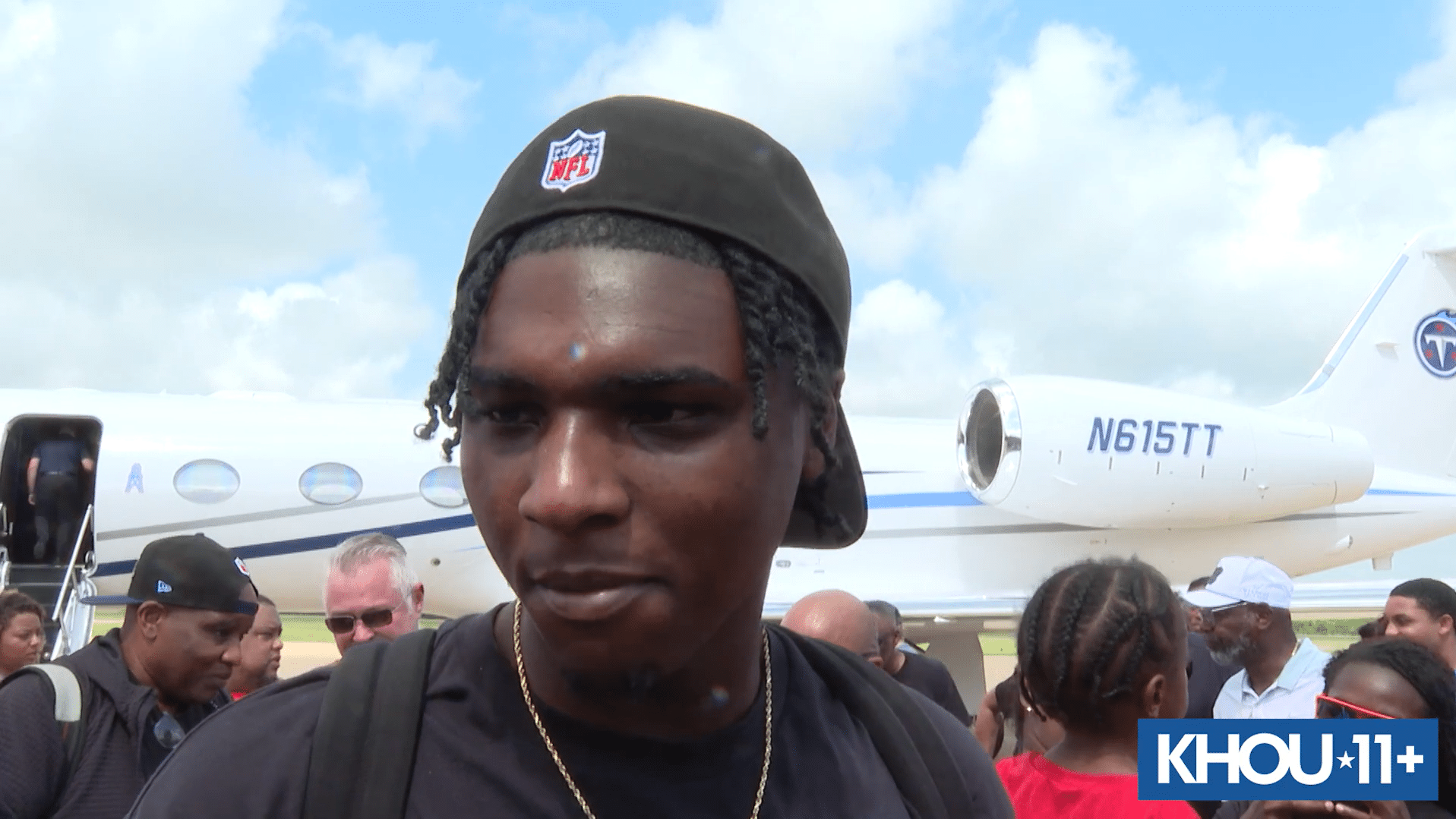 Cam Ward speaks after returning to Texas as NFL No 1 draft pick